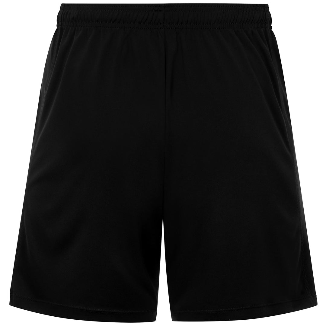 Men's Regular Fit Black Football Shorts in Interlock Fabric main