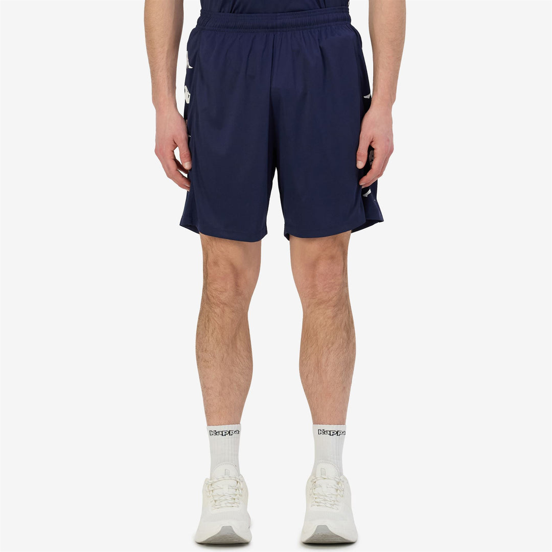 Blue Regular Fit Soccer Shorts in Interlock Fabric Men's main