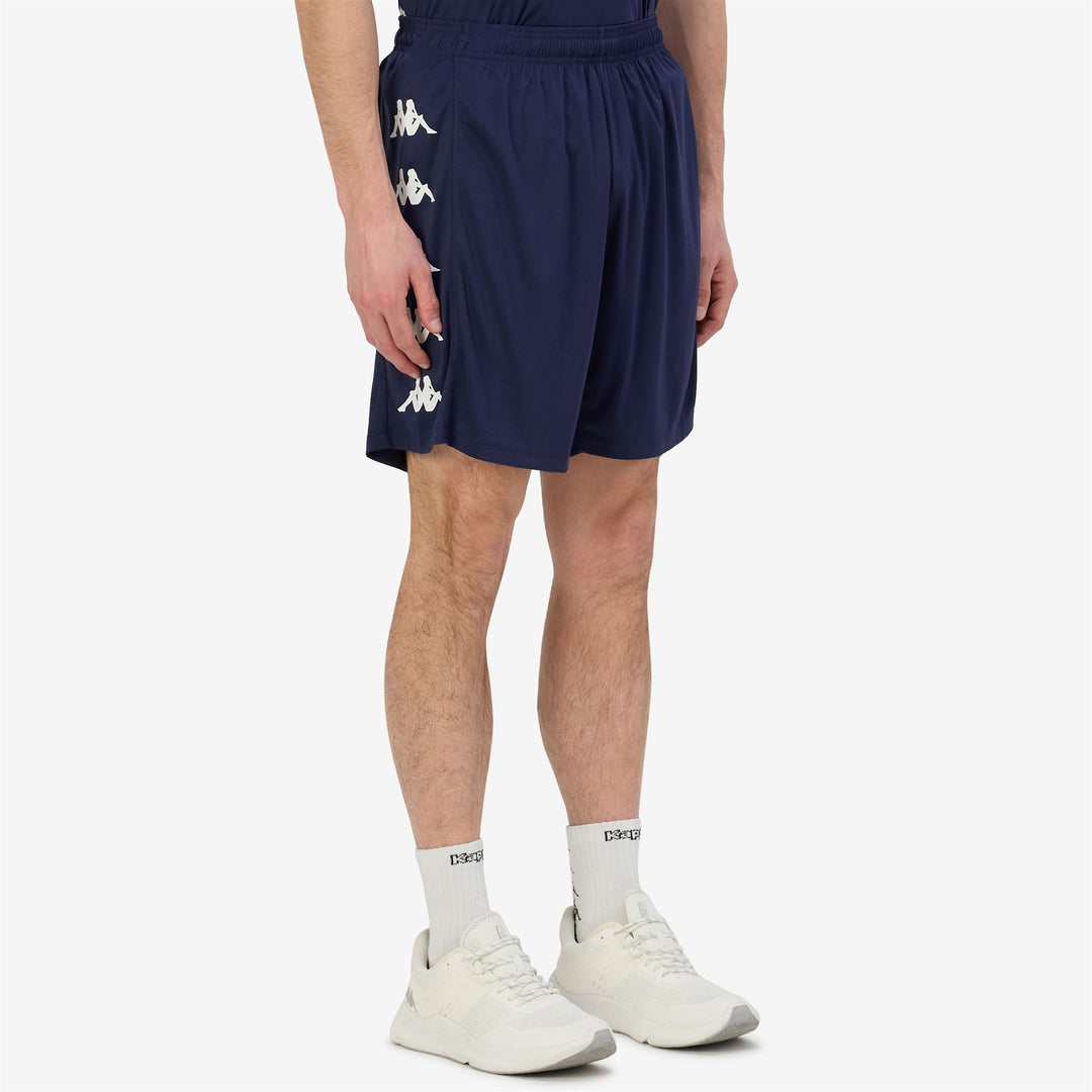 Pantalón corto deportivo de entrenamiento para hombre azul marino con cordón elástico main