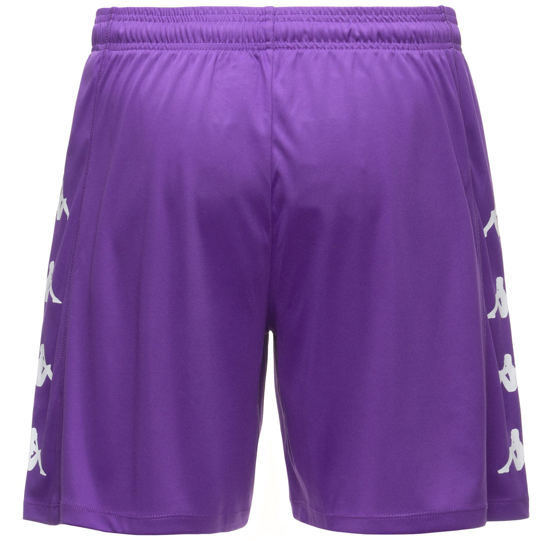 Pantalón corto violeta de fútbol para hombre en tejido interlock con corte regular main
