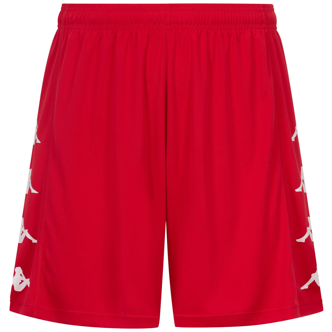 Red Men's Kappa Training Soccer Shorts with Side Inserts 01