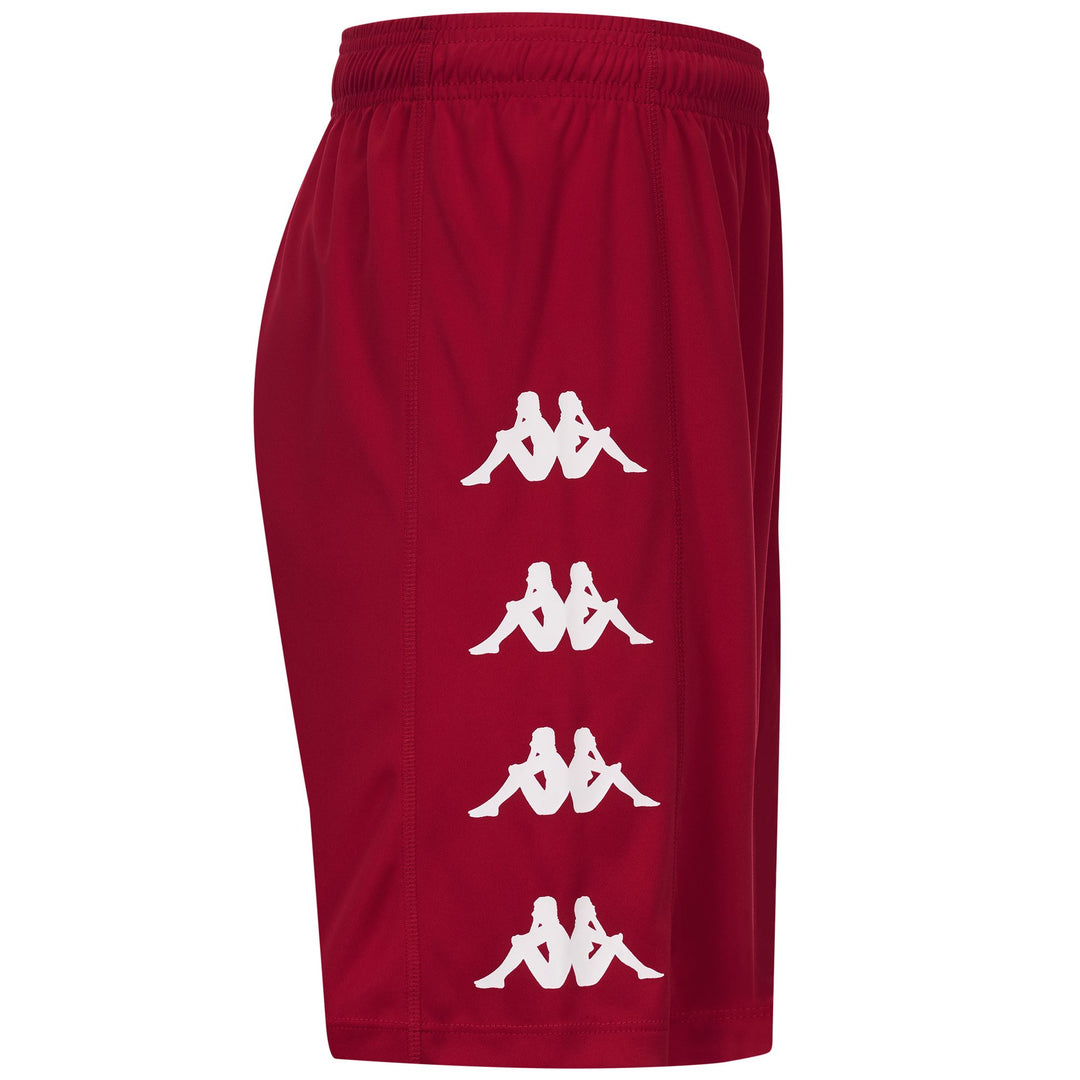 Pantalones cortos de entrenamiento Kappa Sport rojos para hombre con cordón ajustable main