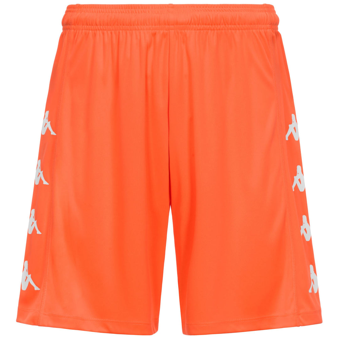Neon Orange Men's Regular Fit Soccer Shorts in Interlock Fabric 01