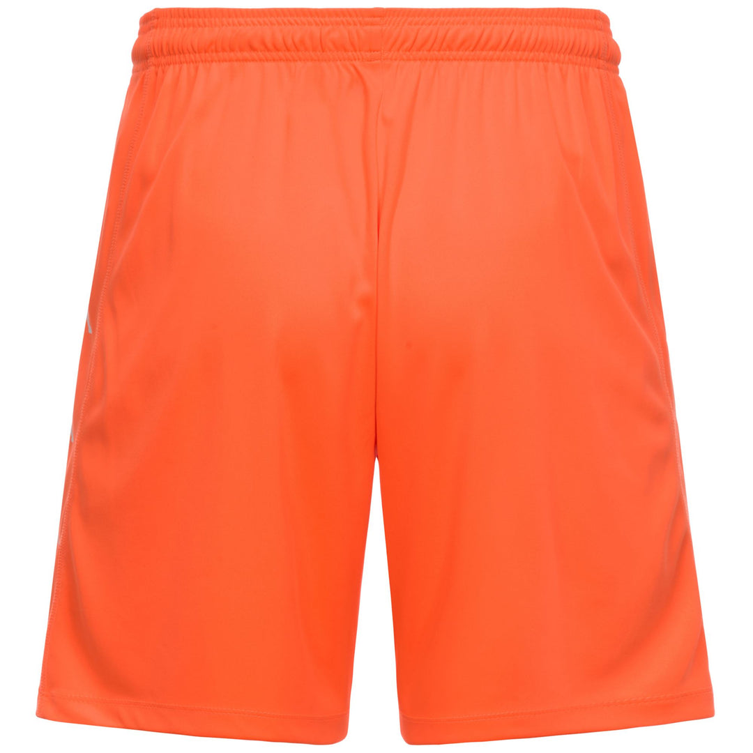 Neon Orange Men's Regular Fit Soccer Shorts in Interlock Fabric main