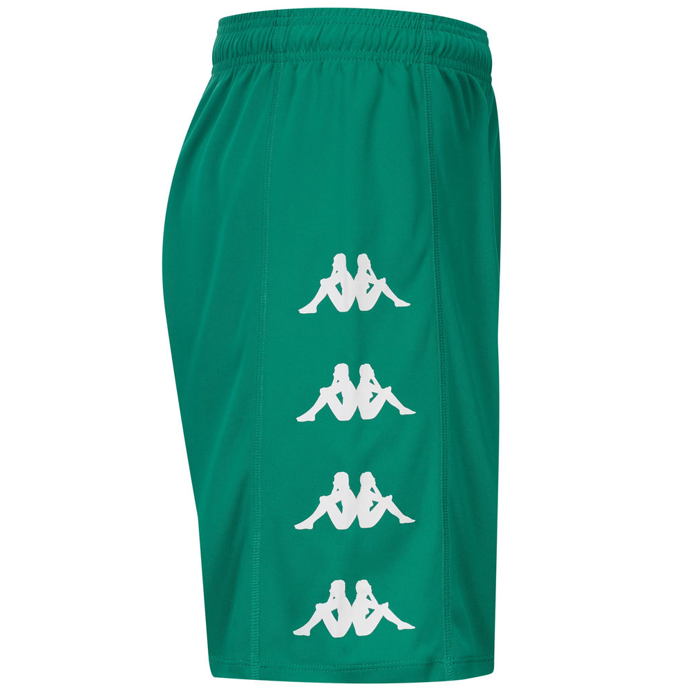 Green Men's Kappa Training Football Shorts with Drawcord 02