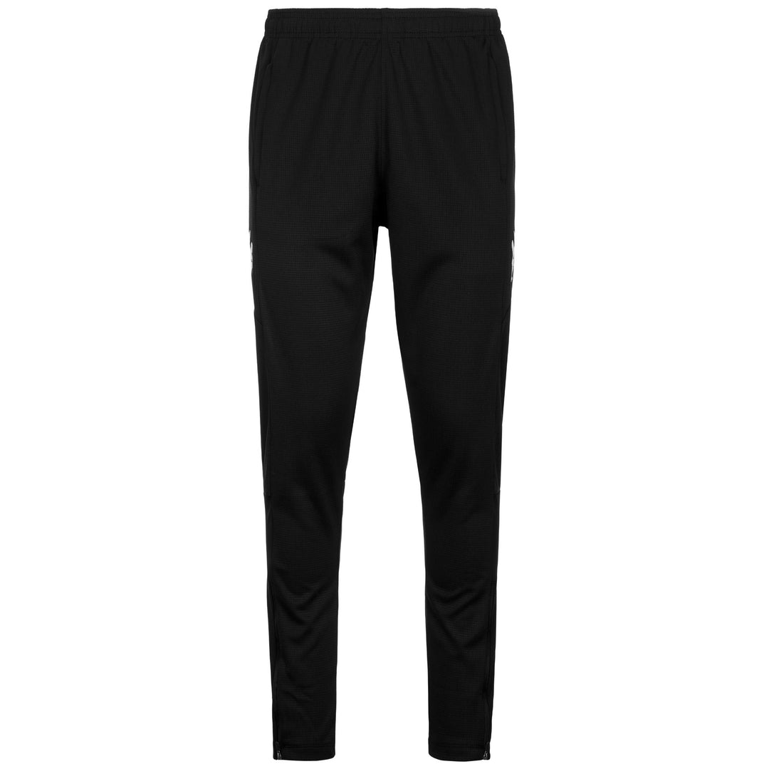 Pantalones de entrenamiento ajustados negros para hombre con cremalleras 01