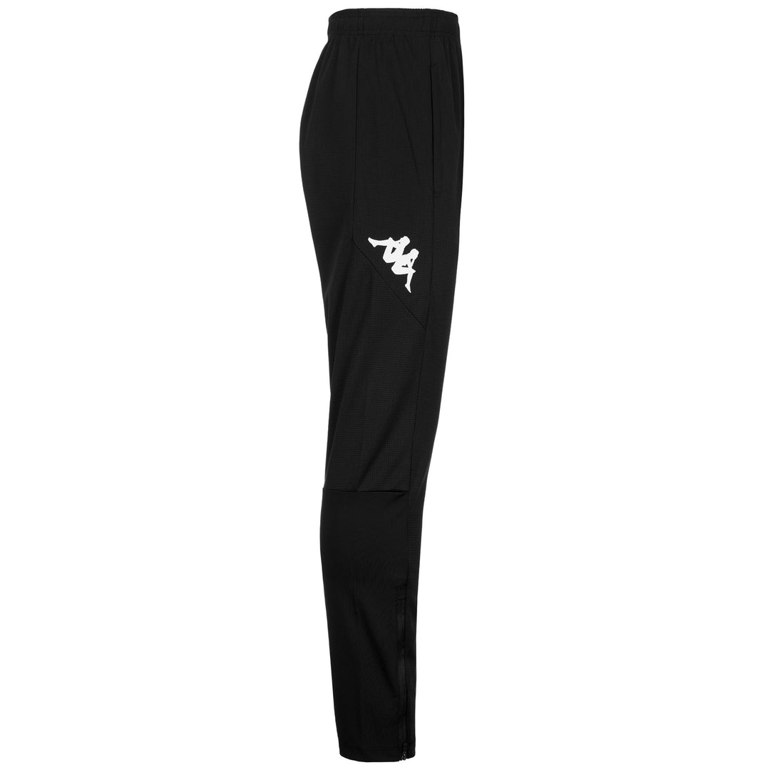 Black Men's Slim Fit Training Pants with Zippers main