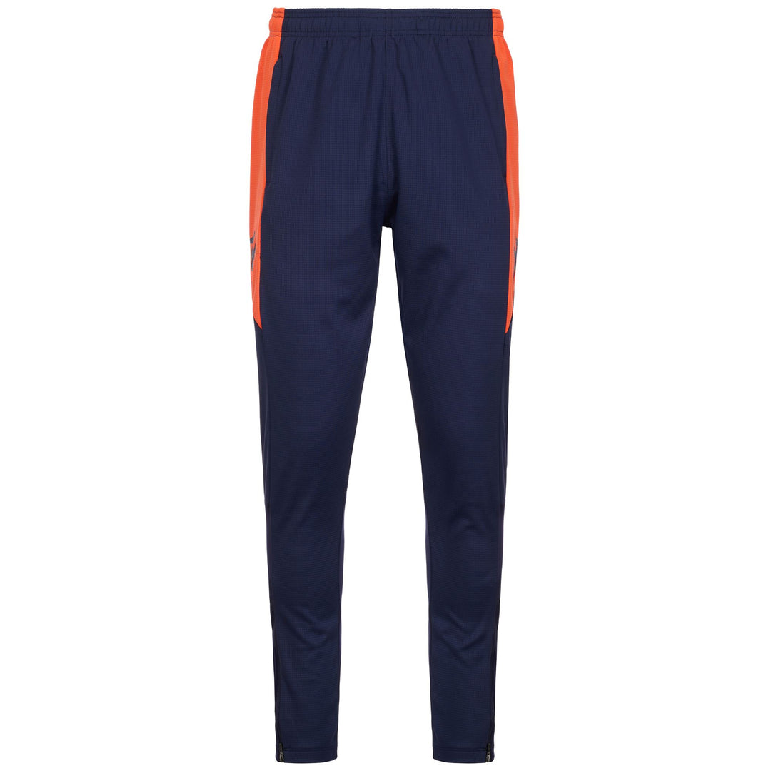 Pantalon d'entraînement de football bleu pour homme, coupe slim, avec inserts de compression 01