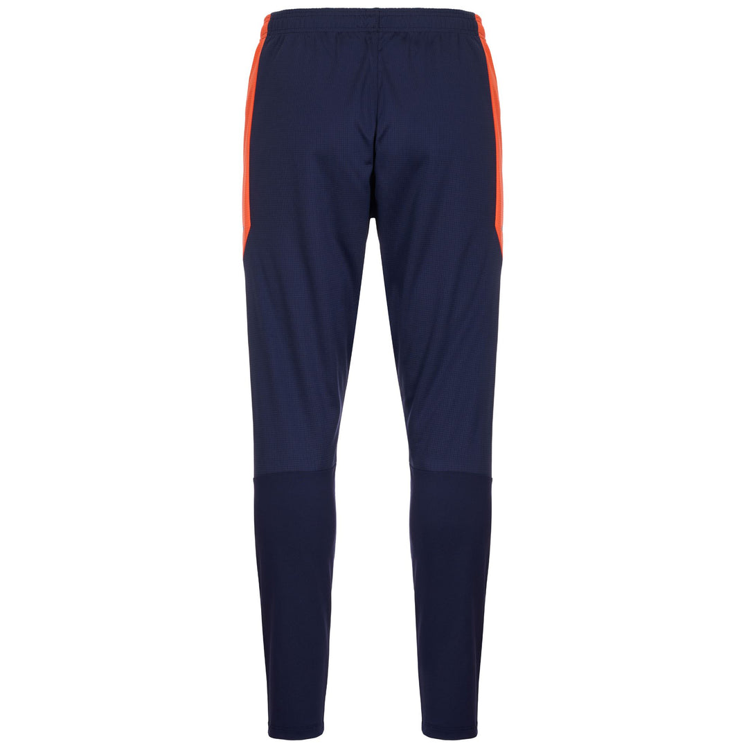 Pantalon d'entraînement de football bleu pour homme, coupe slim, avec inserts de compression main