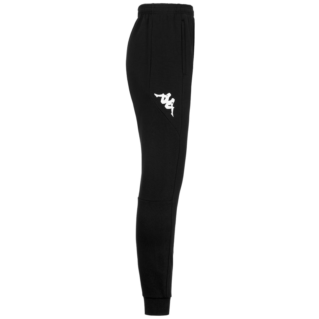 Black Men's Slim Fit Sports Trousers with Zipper Pockets main