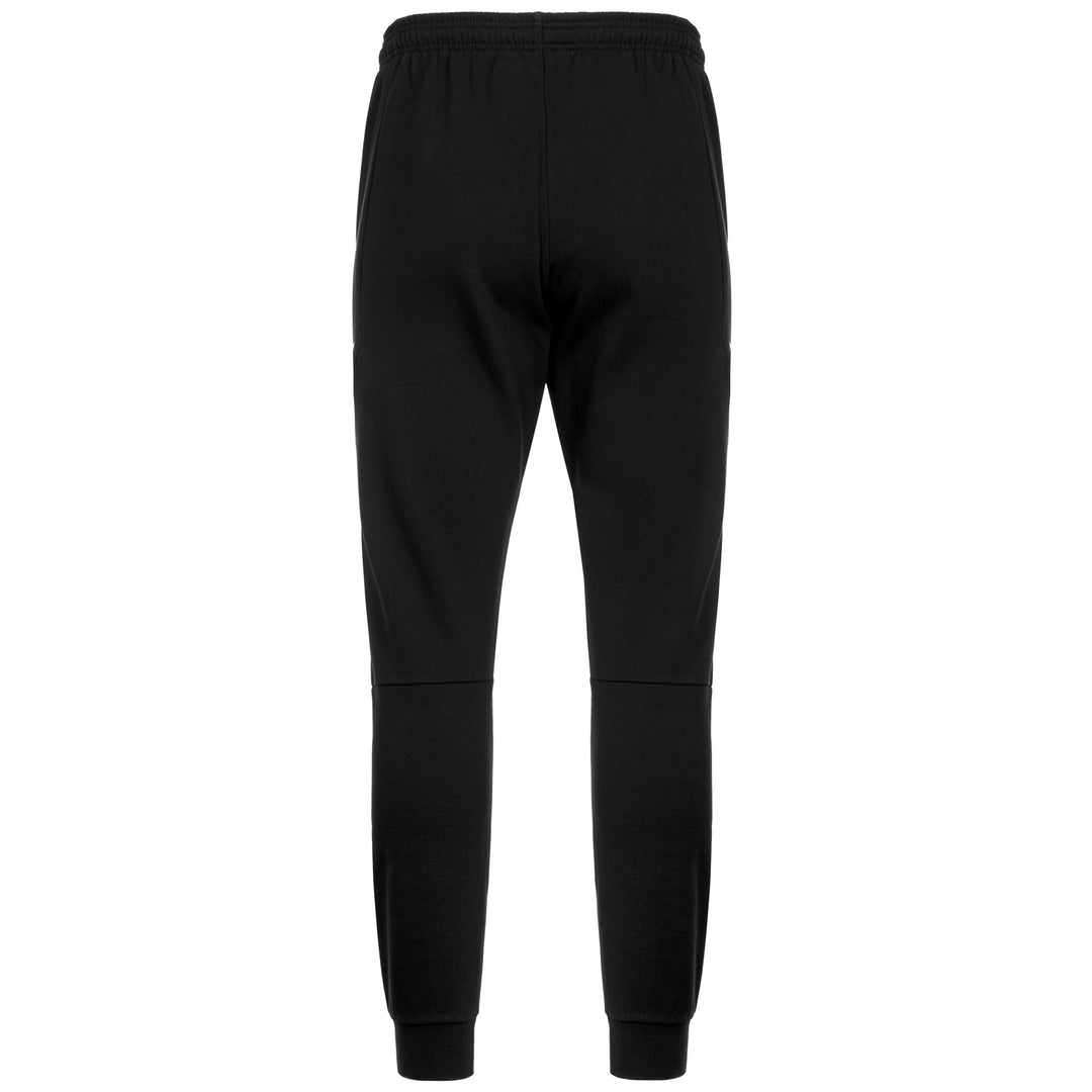 Black Men's Slim Fit Sports Trousers with Zipper Pockets main