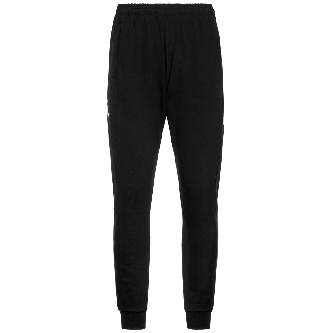 Pantalones deportivos negros ajustados para hombre con bolsillos con cremallera 01