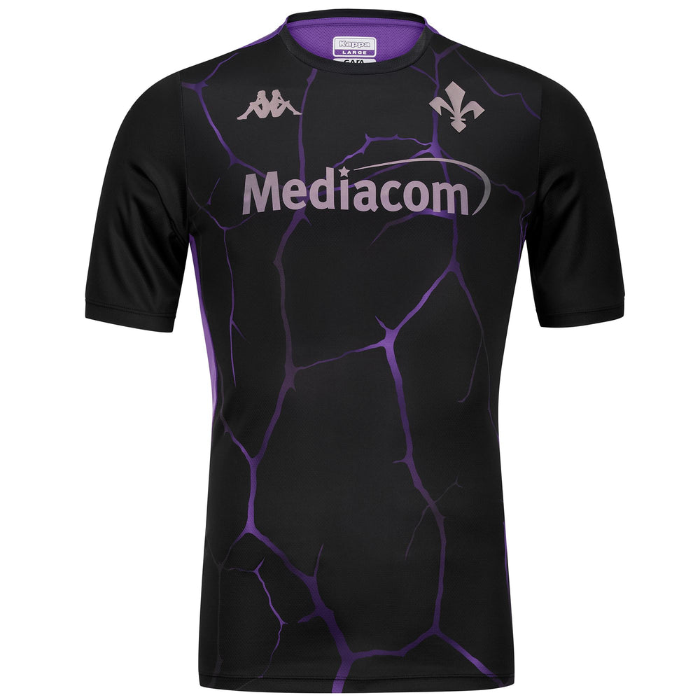Maglia Pre-Partita Calcio Uomo Nero Viola con Protezione Hydro-Way 02