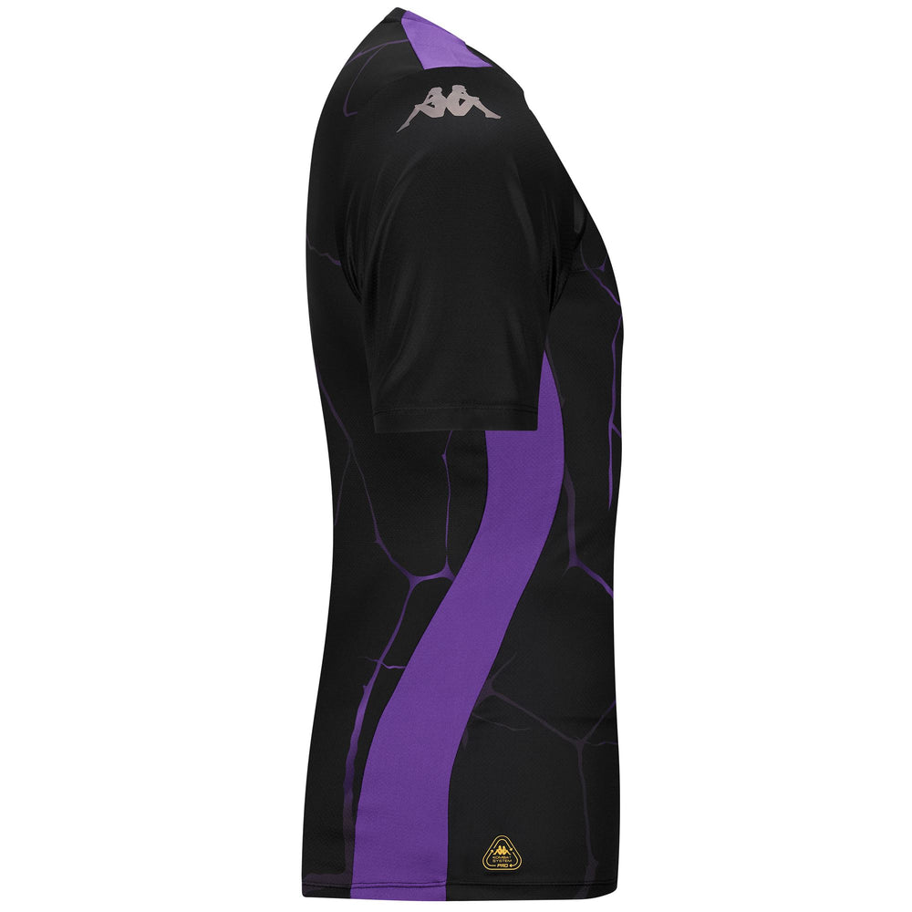 Black Men's ACF Fiorentina Football Pre-Match Slim Fit Shirt 02
