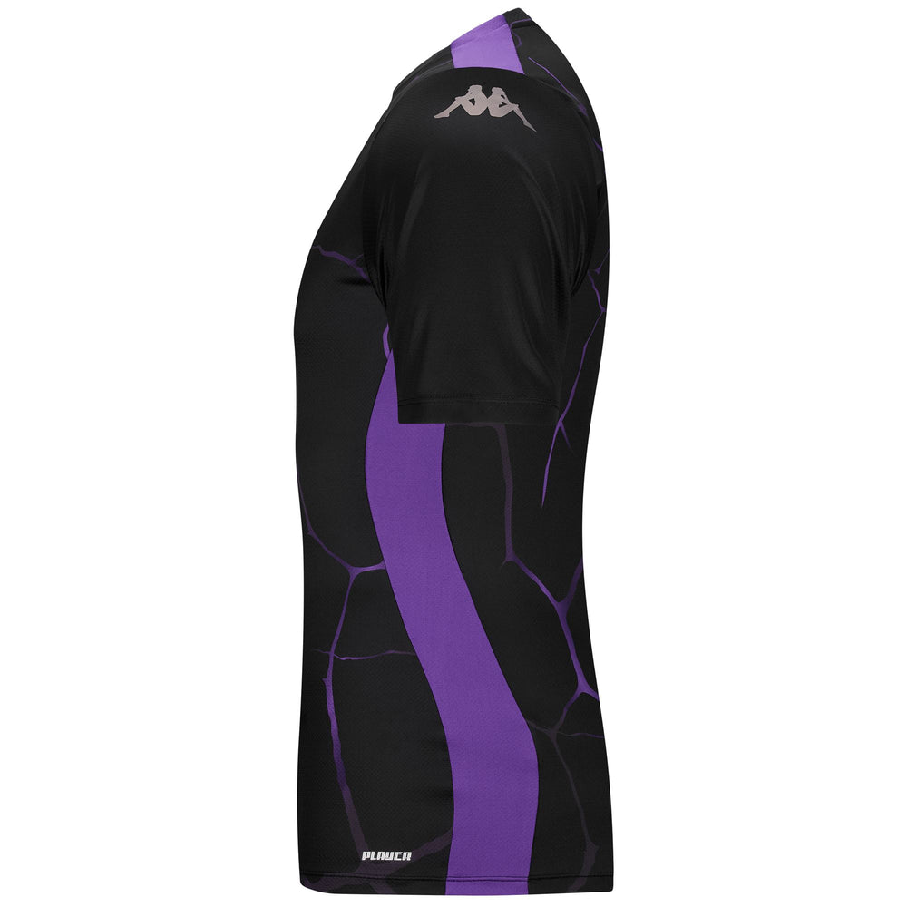 Camiseta de fútbol prepartido para hombre, color violeta negro, con protección Hydro-Way 02