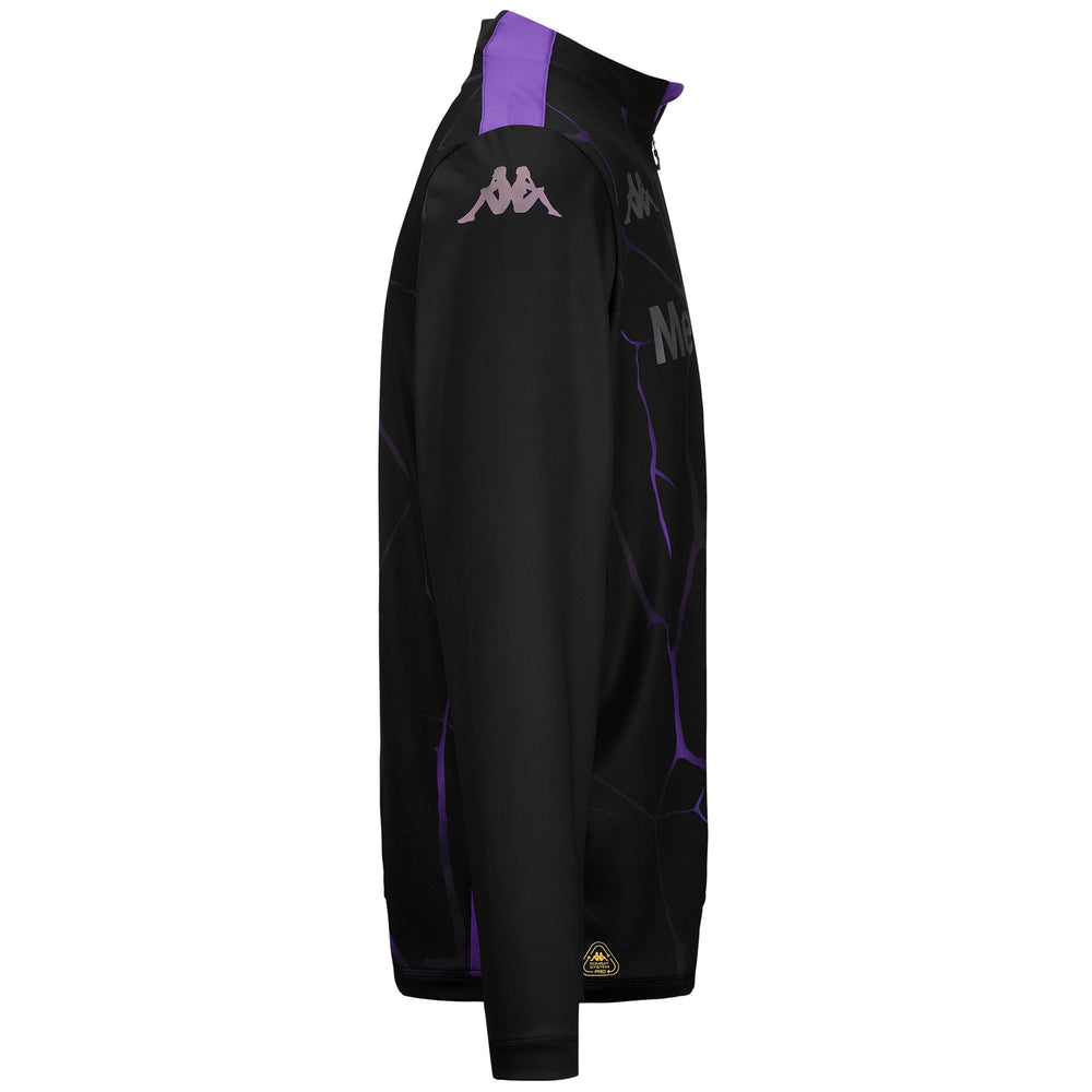 Black Violet Men's Football Training Fleece Jumper with Hydro-Way Protection 02