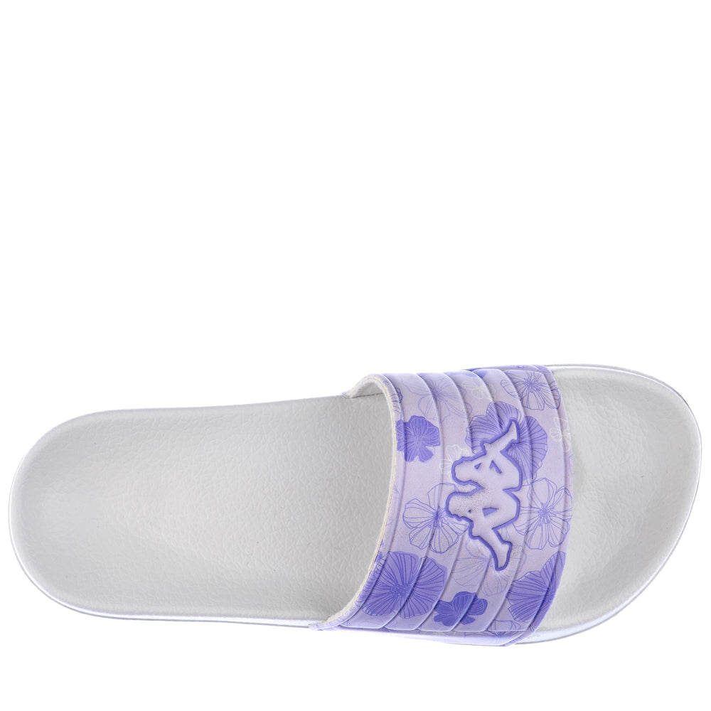 Infradito a righe grigie e viola da donna 02