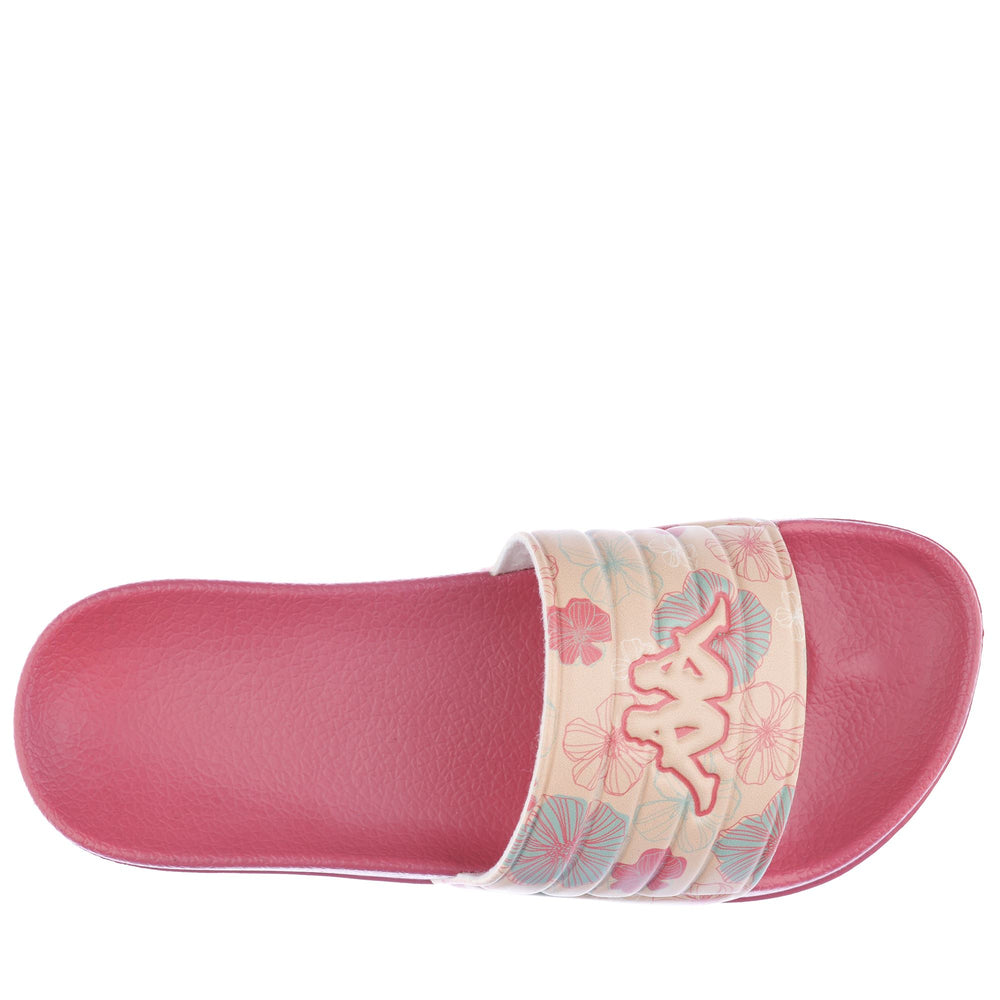 Infradito da donna a righe arancioni con tomaia sintetica 02