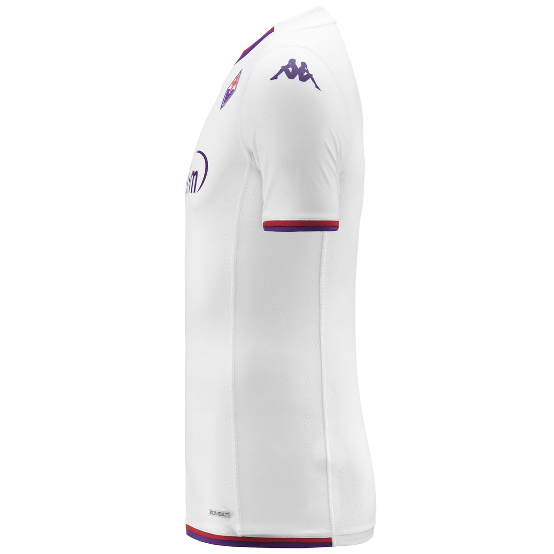Maillot de football blanc pour homme ACF Fiorentina en tissu extensible recyclé main