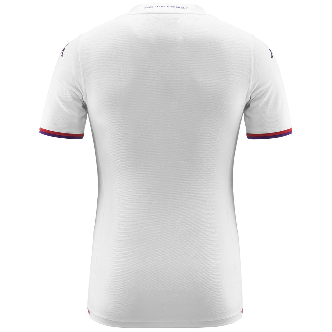 Maillot de football blanc pour homme ACF Fiorentina en tissu extensible recyclé main