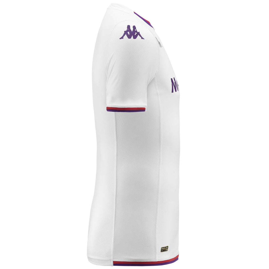 Maillot de football blanc pour homme ACF Fiorentina en tissu extensible recyclé main