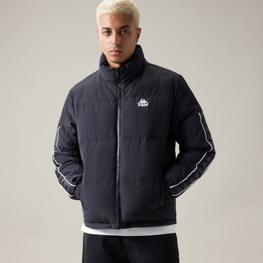 Black Men's Mid Jacket with Repreve Padding 01