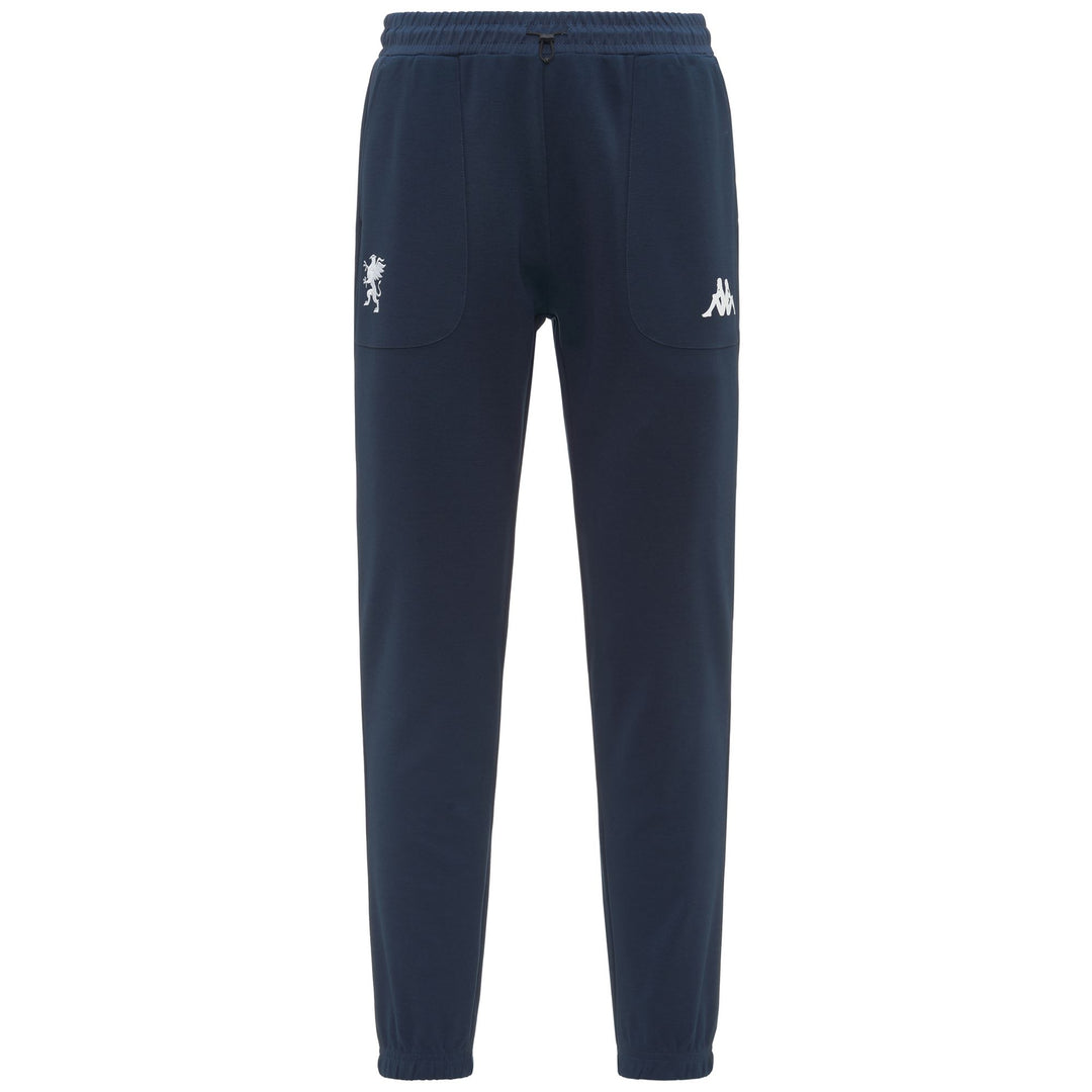Pantalón deportivo azul oscuro para hombre con corte ajustado y bolsillos 01
