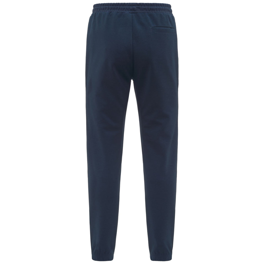 Pantalon de football Genoa bleu pour homme, coupe slim, en tissu interlock épais main
