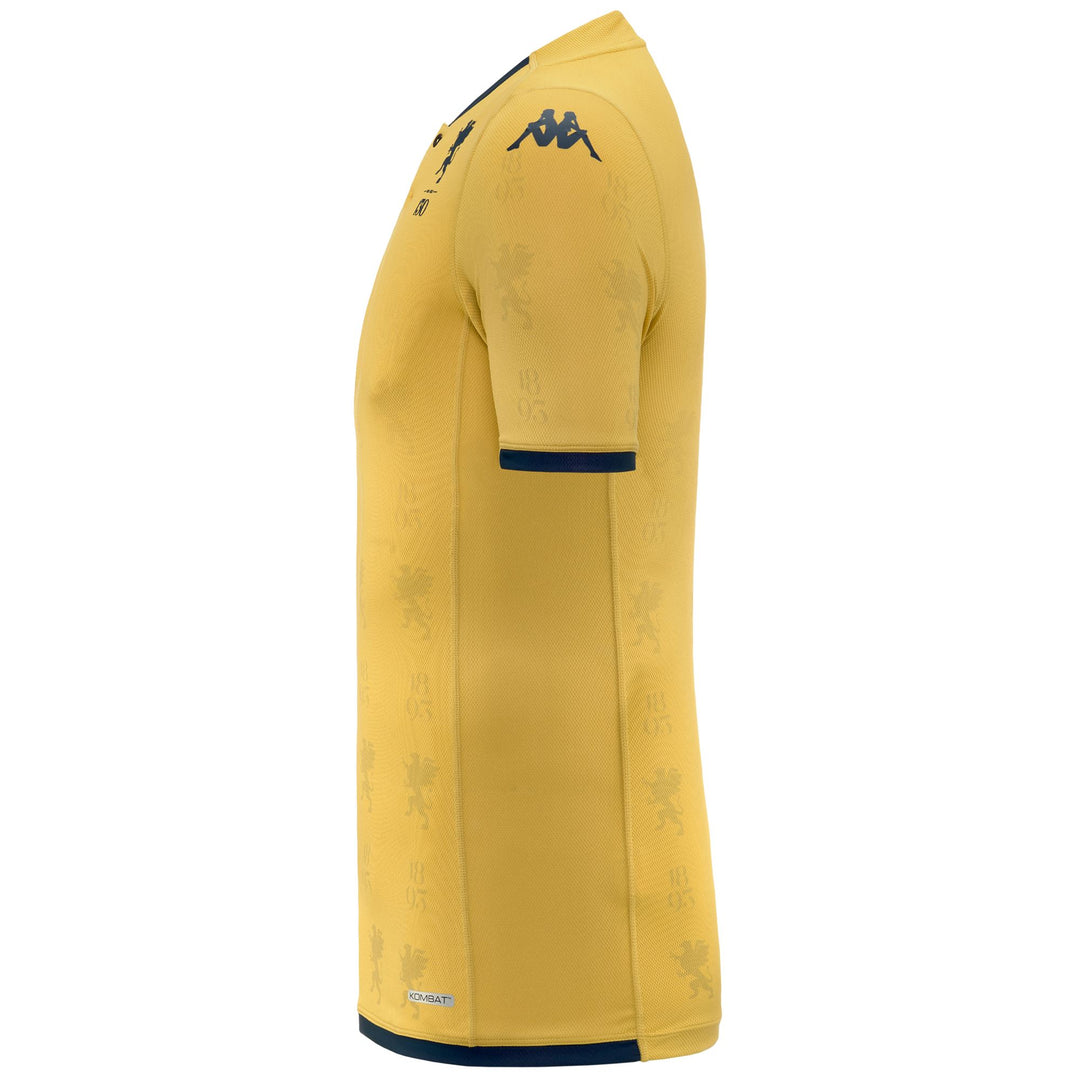 Active Jerseys Man KOMBAT PRO 2024 GENOA Shirt GOLD - BLUE - RED - KAPPA CUP Photo (jpg Rgb)			