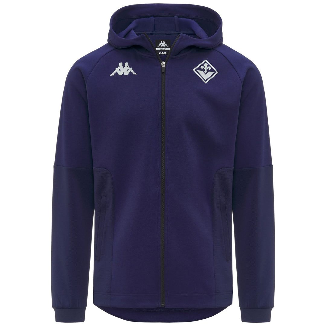 Sudadera con capucha de fútbol ACF Fiorentina de corte entallado para hombre color azul 01
