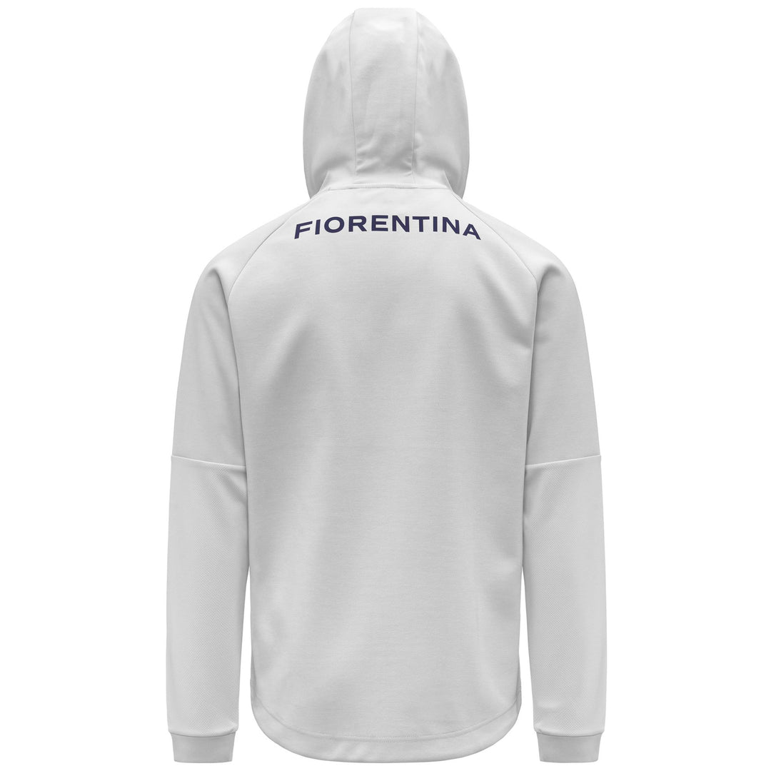 Sudadera con capucha y cremallera completa para hombre de la Fiorentina, color gris, con bolsillos main