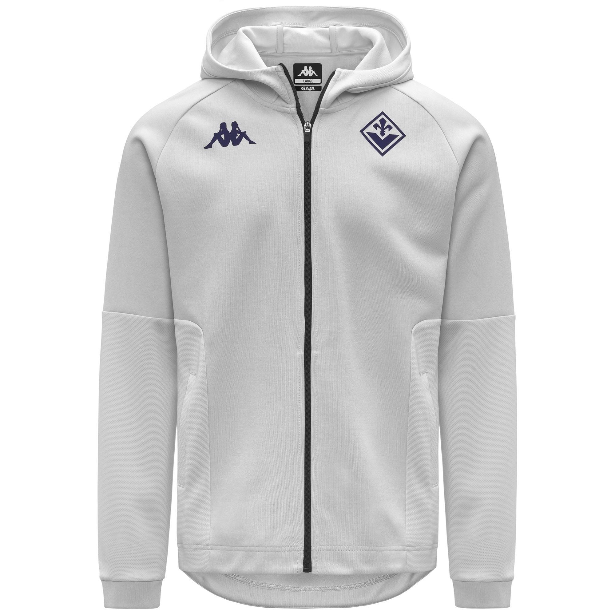 Fleece Man MEQUO FIORENTINA Hoodie Full Zip Grey Dawn