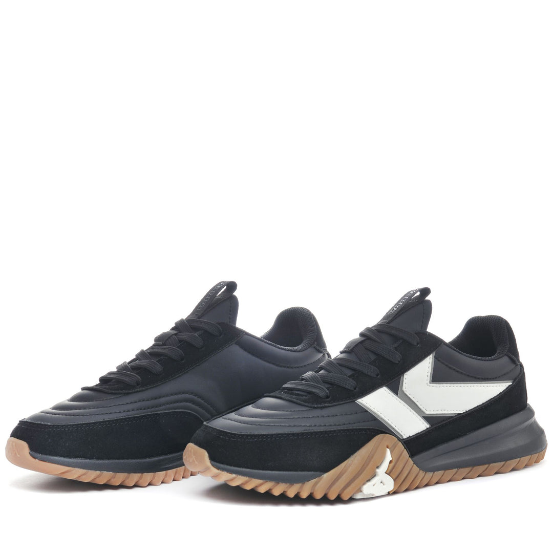 Black and White Unisex Low Cut Sneakers with Memory Foam 01