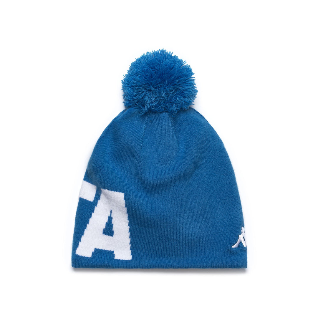 Brilliant blue Unisex Acrylic Winter Hat with Pon Pon and Lining 01