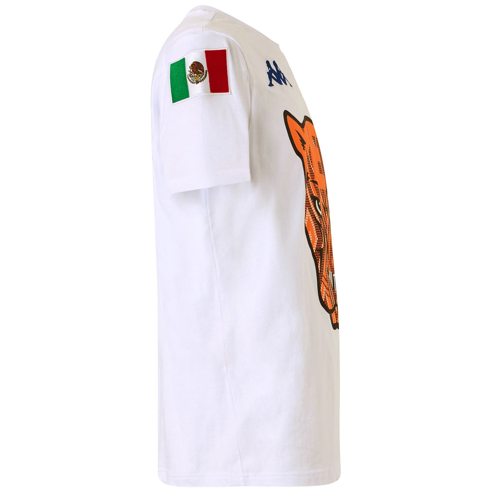 T-shirt de ski blanc pour homme, coupe classique, avec motif imprimé 02