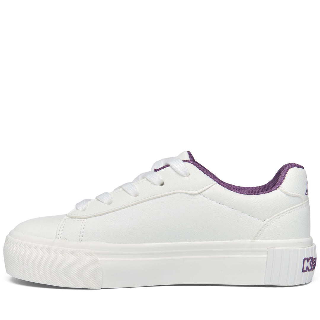 Grey and Violet Girl's Low Cut Walking Sneakers main
