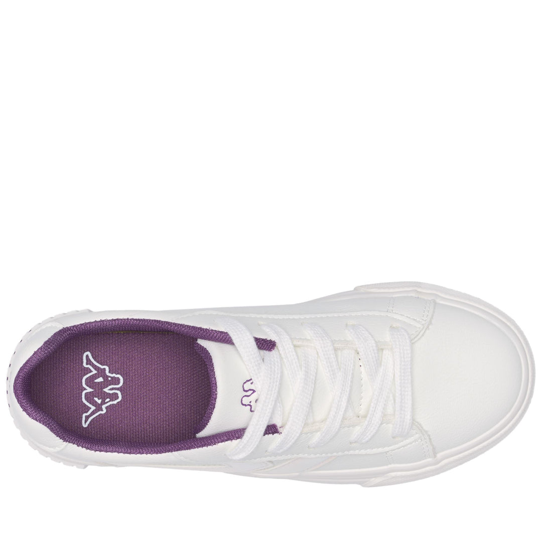 Grey and Violet Girl's Low Cut Walking Sneakers main