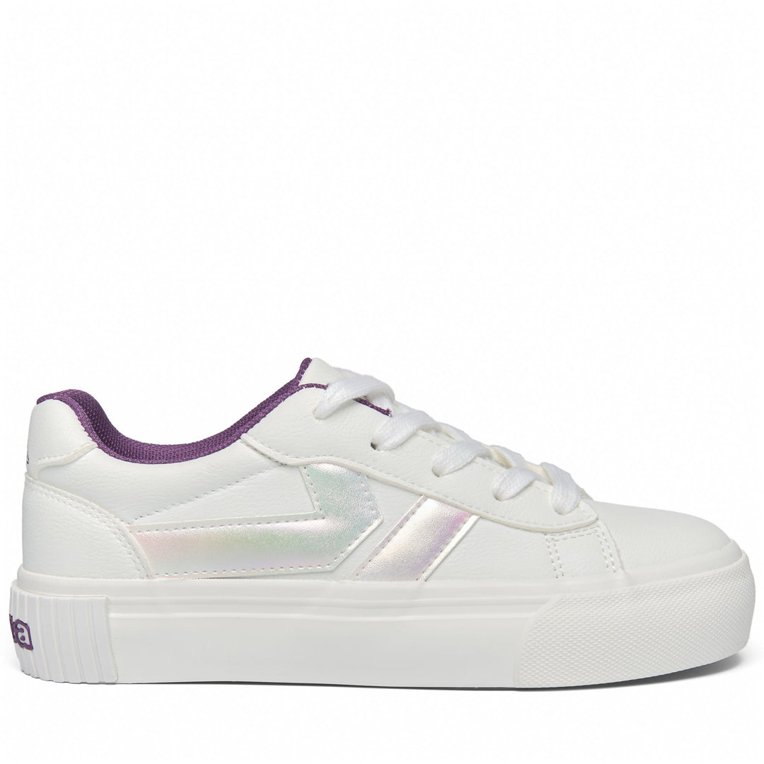 Grey and Violet Girl's Low Cut Walking Sneakers main