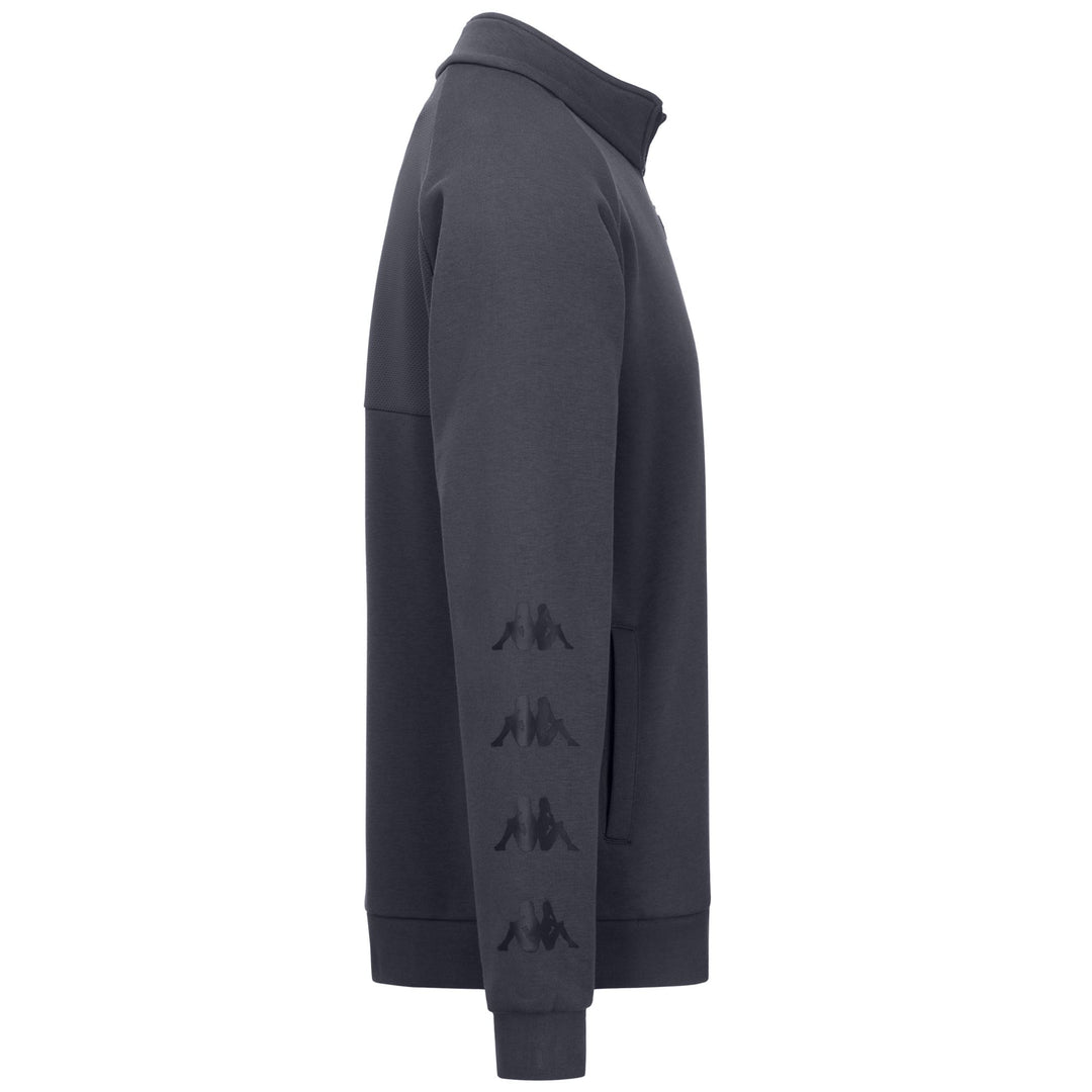 Grey Men's Fleece Jacket with Half Zip and Side Pockets main