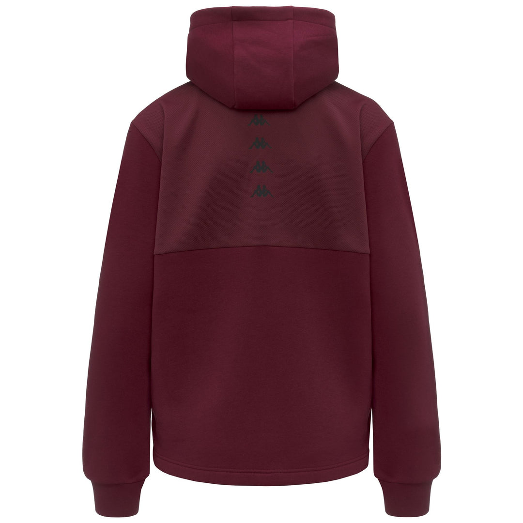 Sudadera con capucha extragrande de polar con cremallera para mujer en color rojo main