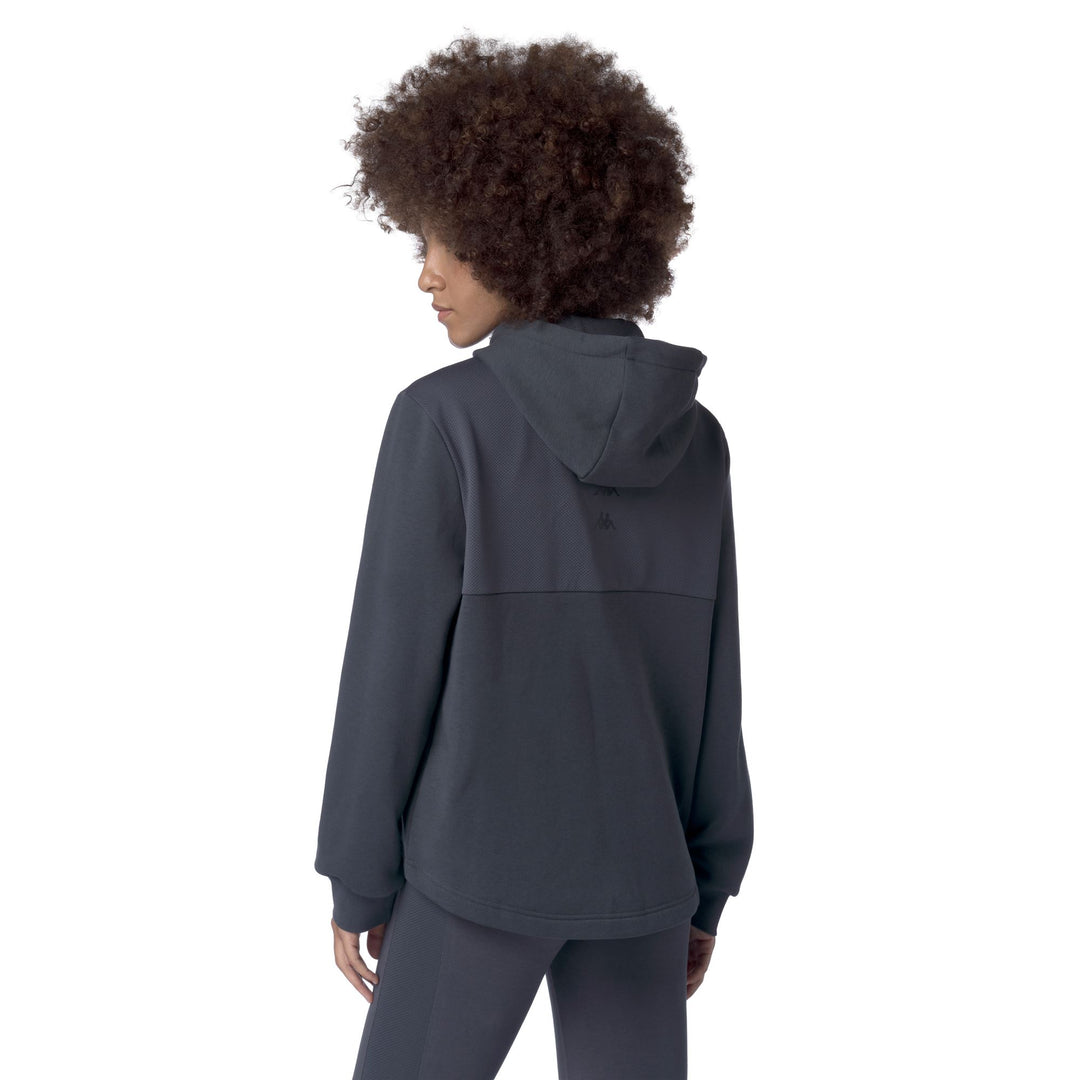 Grey Women's Oversize Fit Fleece Full-Zip Hoodie for Training main