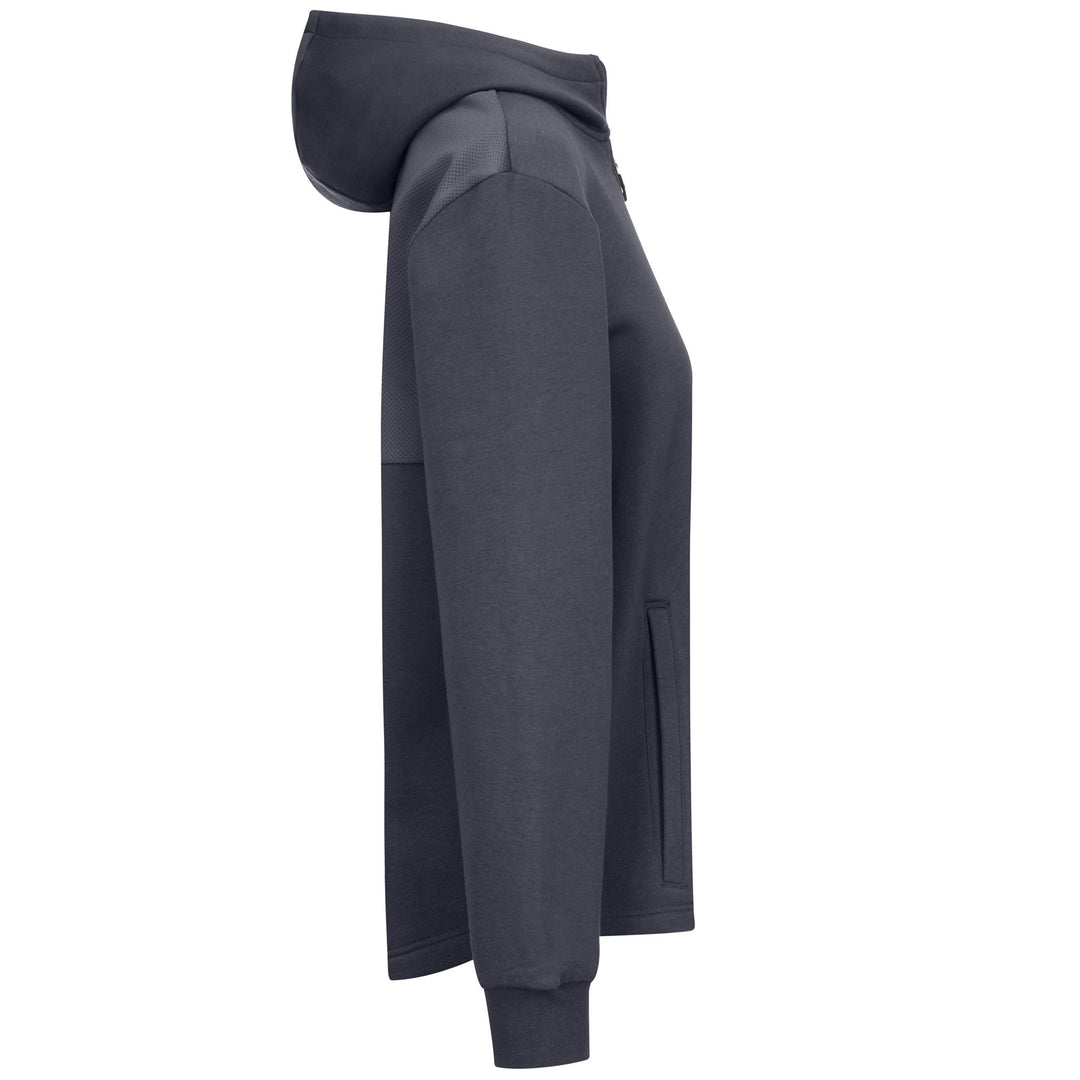 Grey Women's Oversize Fit Fleece Full-Zip Hoodie for Training main