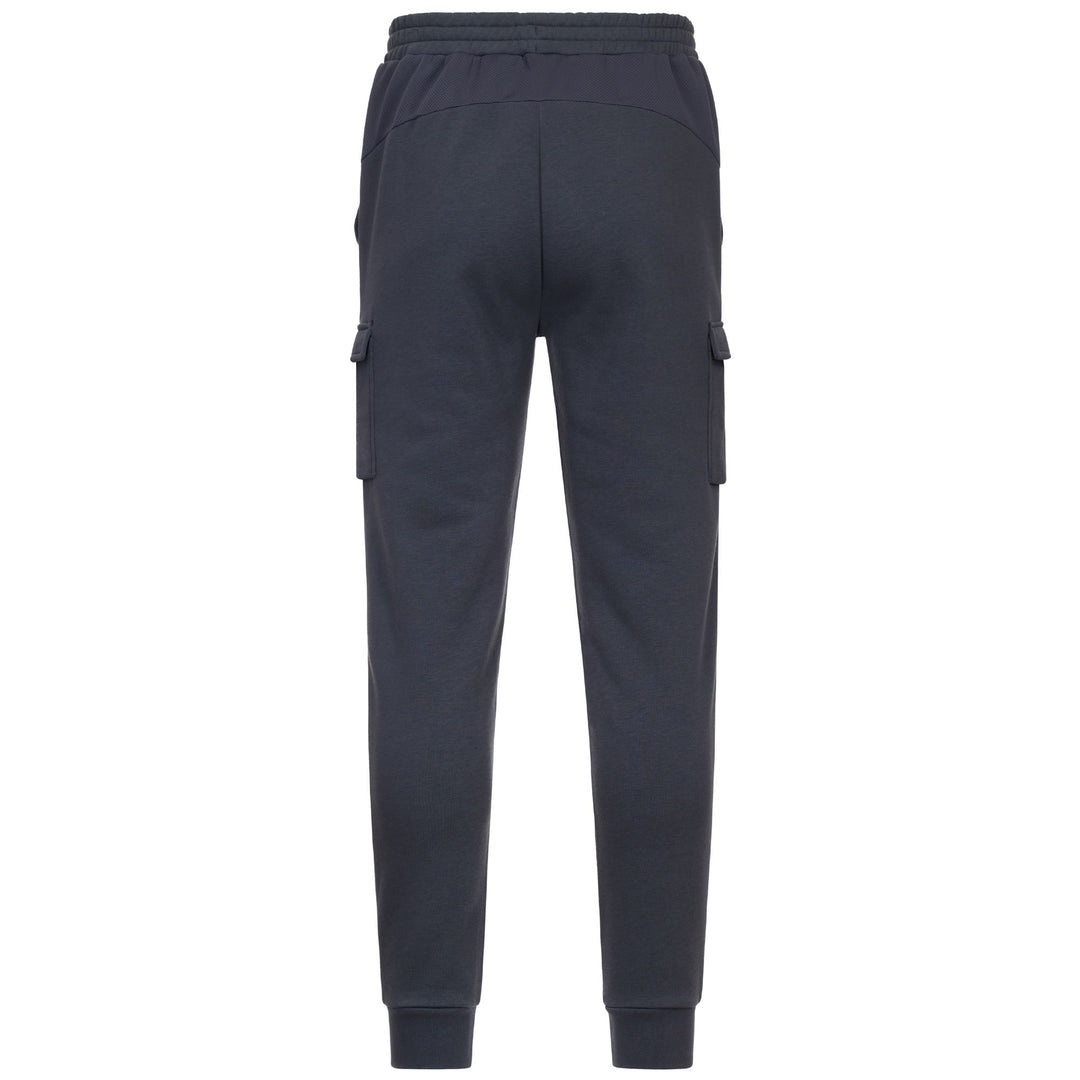 Pantalones cargo grises para hombre con cintura elástica y bolsillos main