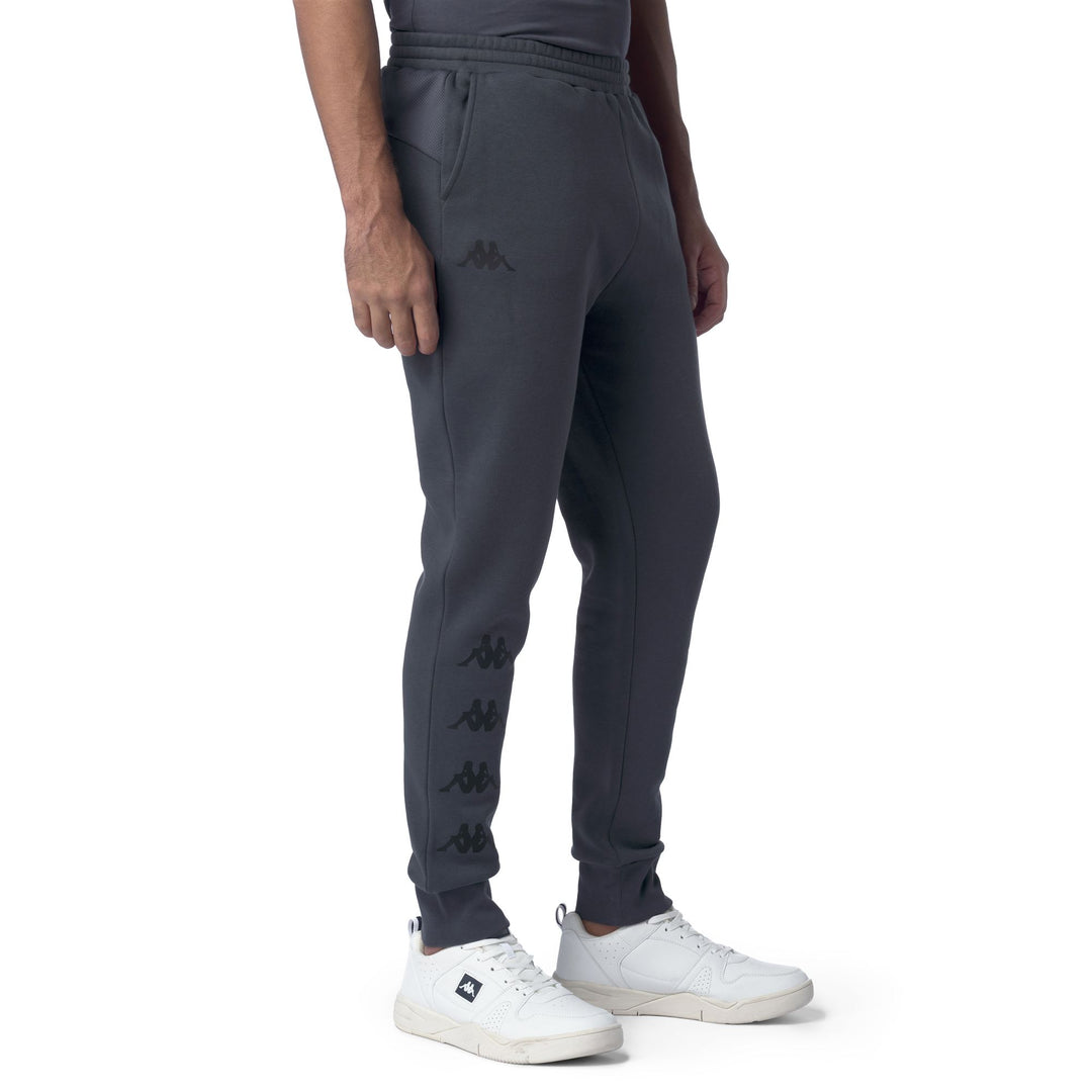 Grey Men's Slim Fit Sport Trousers in Brushed Fleece 01
