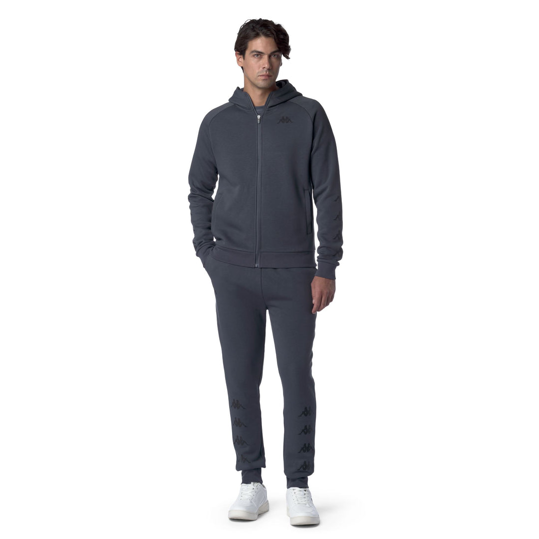 Grey Men's Slim Fit Sport Trousers in Brushed Fleece main