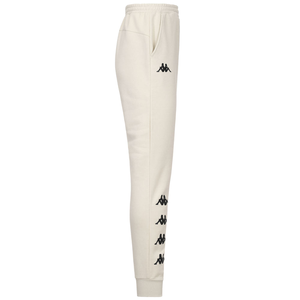 White Men's Slim Fit Sport Trousers in Brushed Fleece 02