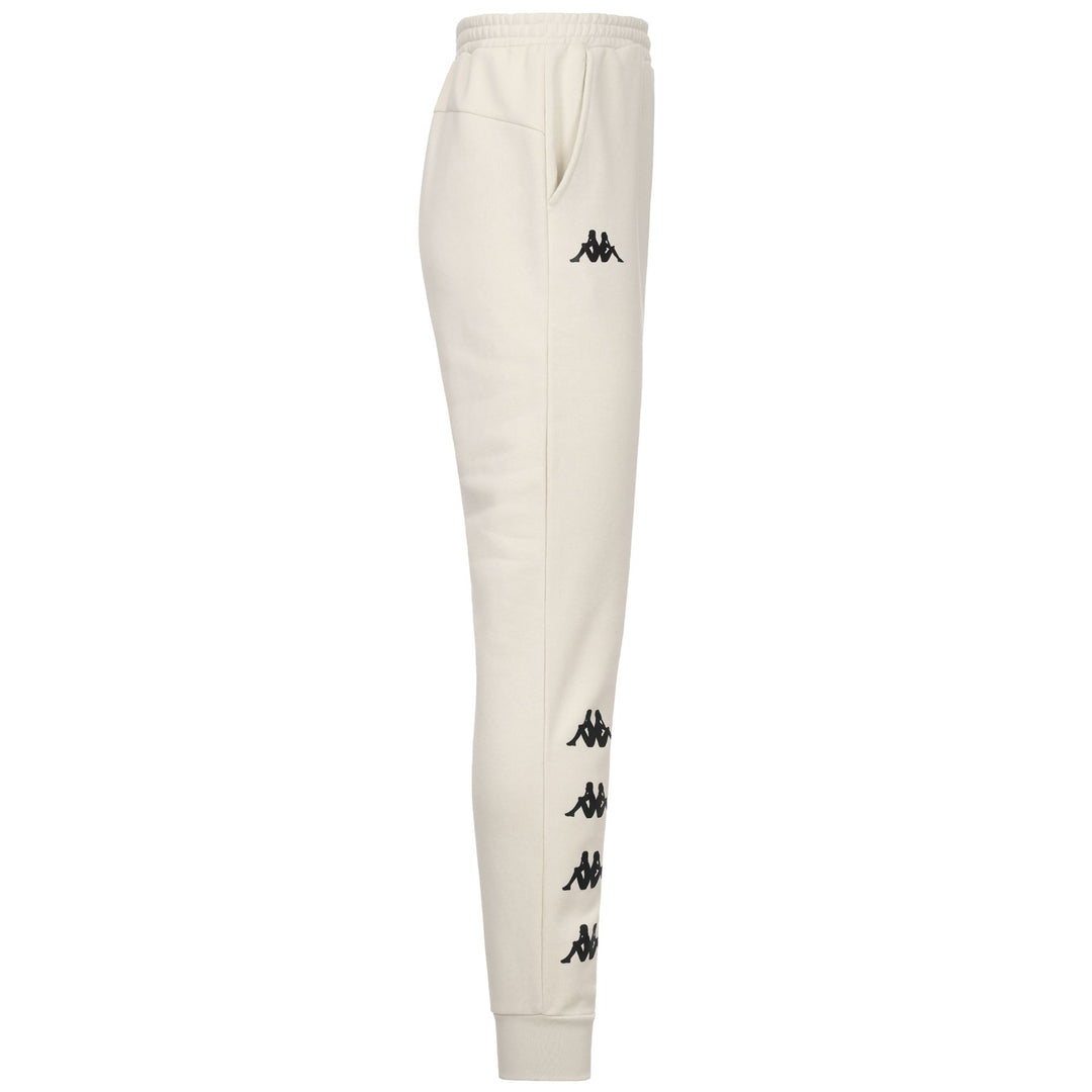 Pantaloni sportivi slim fit da uomo bianchi in pile spazzolato main