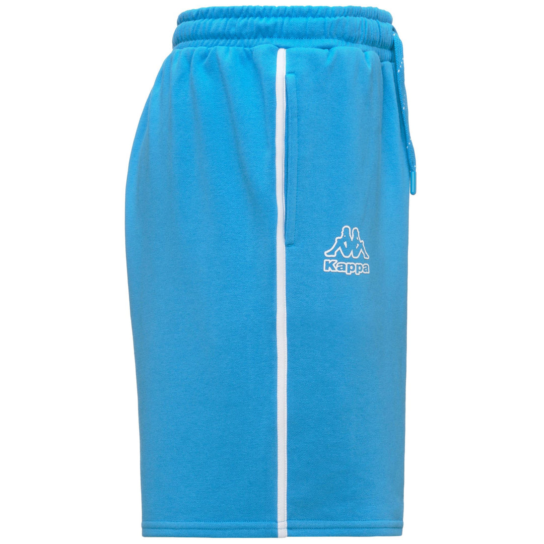 Short sport pour homme, coupe classique, en molleton bleu. main