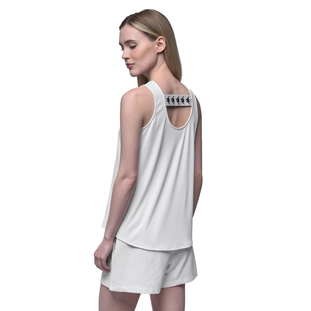 White Women's Regular Fit Polyester Training Tank Top main
