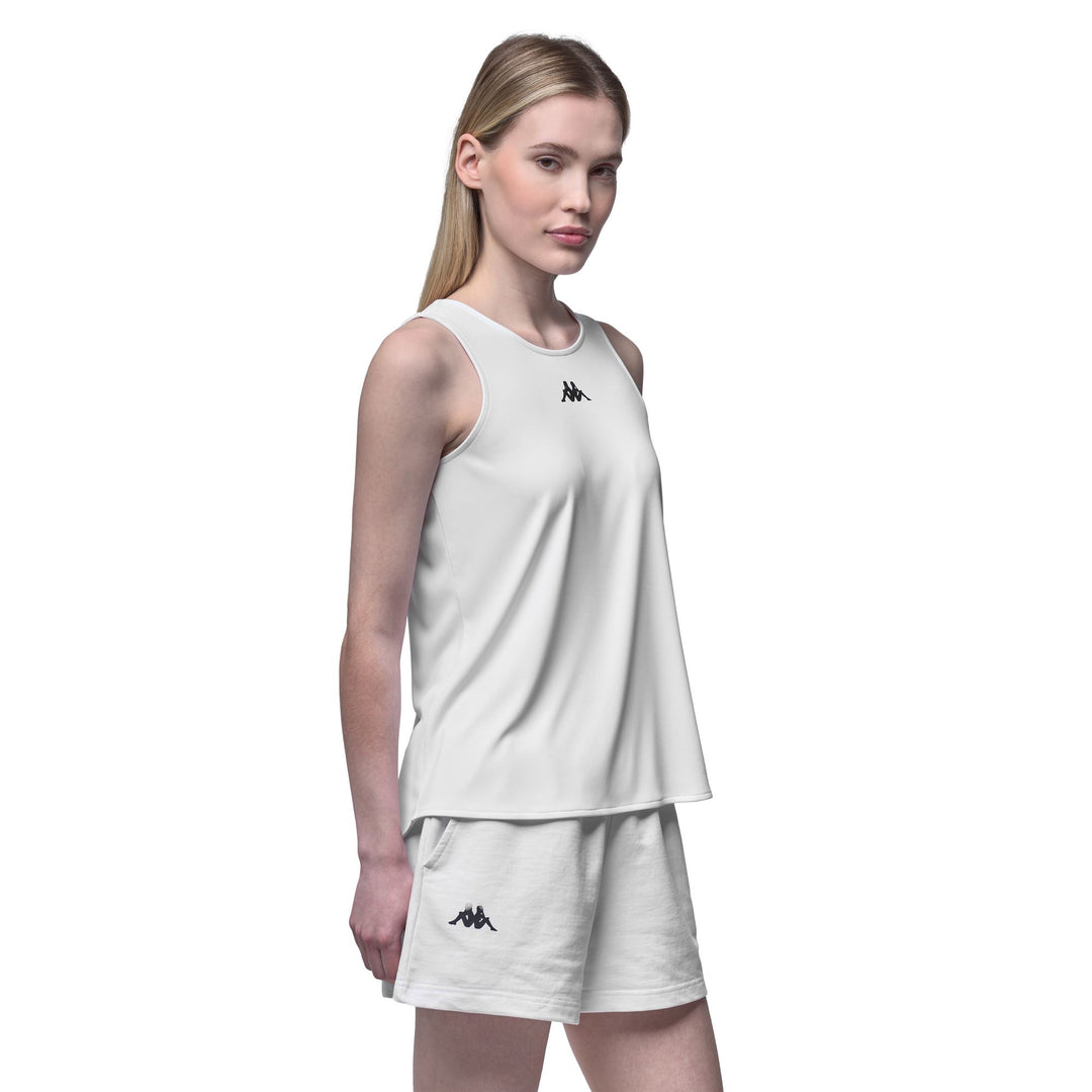 White Women's Regular Fit Polyester Training Tank Top main